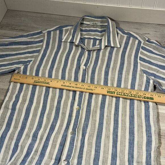 VTG Casa Mastro Men's Shirt Size XL 100% Linen Made In Italy 1973 Oyster Buttons - Picture 7 of 11